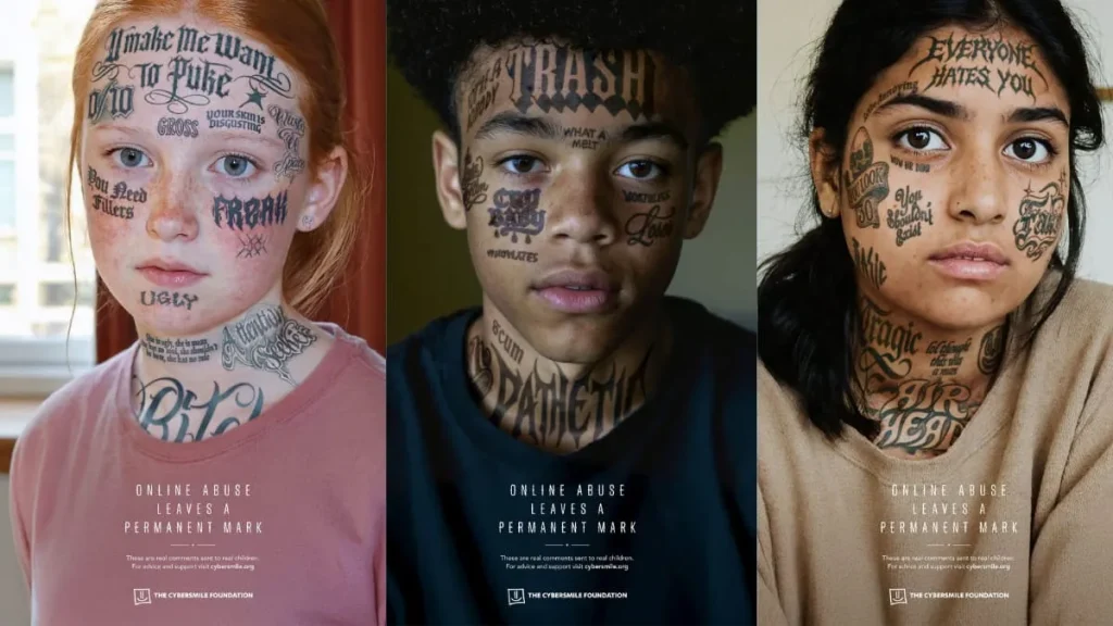cuando-el-odio-se-tatua-en-el-rostro:-asi-denuncia-el-ciberacoso-esta-turbadora-campana