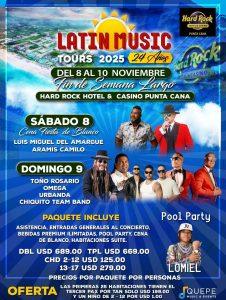 Imagen relacionada con “Latin Music Tours 2025” anuncia fascinante cartelera de fin de semana largo en Hard Rock Hotel & Casino de Punta Cana