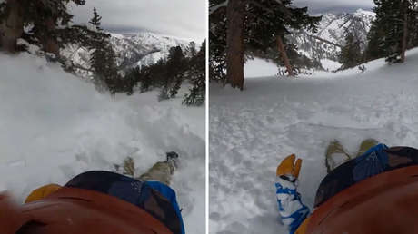 video:-un-‘snowboarder’-capta-el-aterrador-momento-en-que-una-avalancha-lo-arrastra-mas-de-90-metros