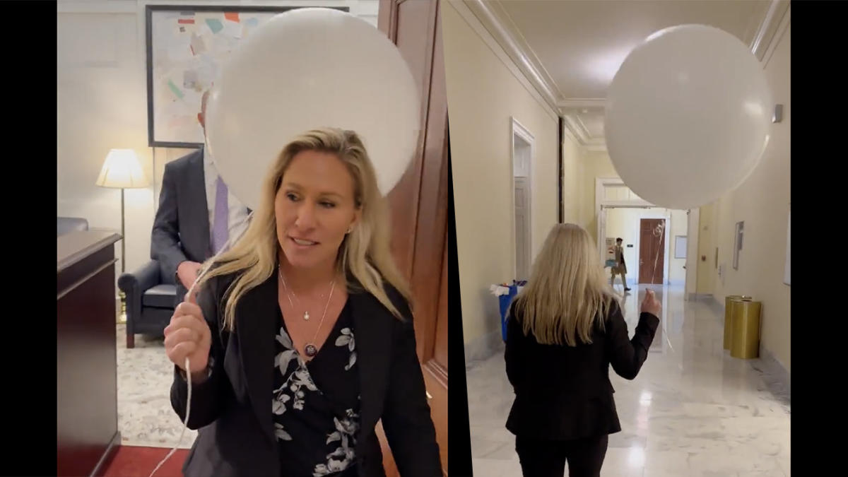 rep.-greene-poses-with-white-balloon-ahead-of-state-of-the-union-address,-just-as-conspiracy-websites-requested
