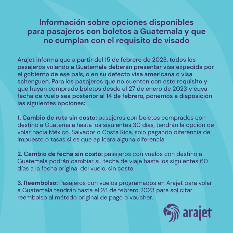 arajet-aplica-requisito-de-visado-para-viajeros-dominicanos-con-destino-a-guatemala