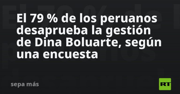 el-79-%-de-los-peruanos-desaprueba-la-gestion-de-dina-boluarte,-segun-una-encuesta