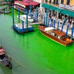 el-agua-del-gran-canal-de-venecia-se-tine-de-verde-y-nadie-sabe-por-que-(fotos,-videos)