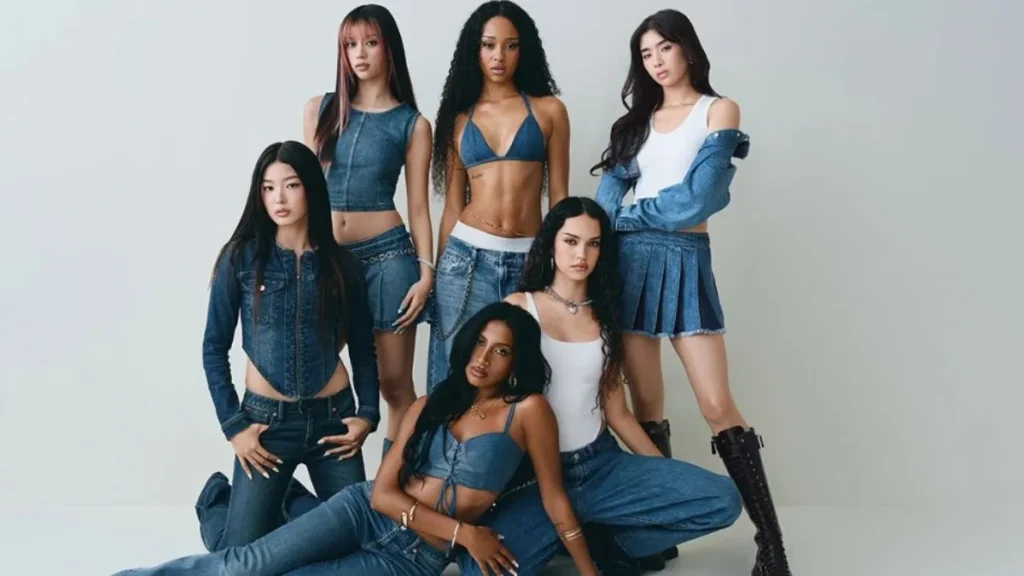 gap-revive-los-2000-con-katseye,-«milkshake»-y-vaqueros-de-talle-bajo-en-su-nueva-campana